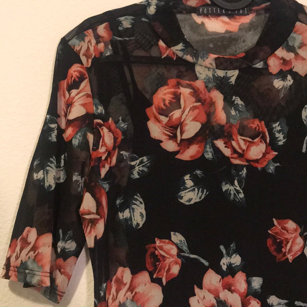 Floral mesh dress